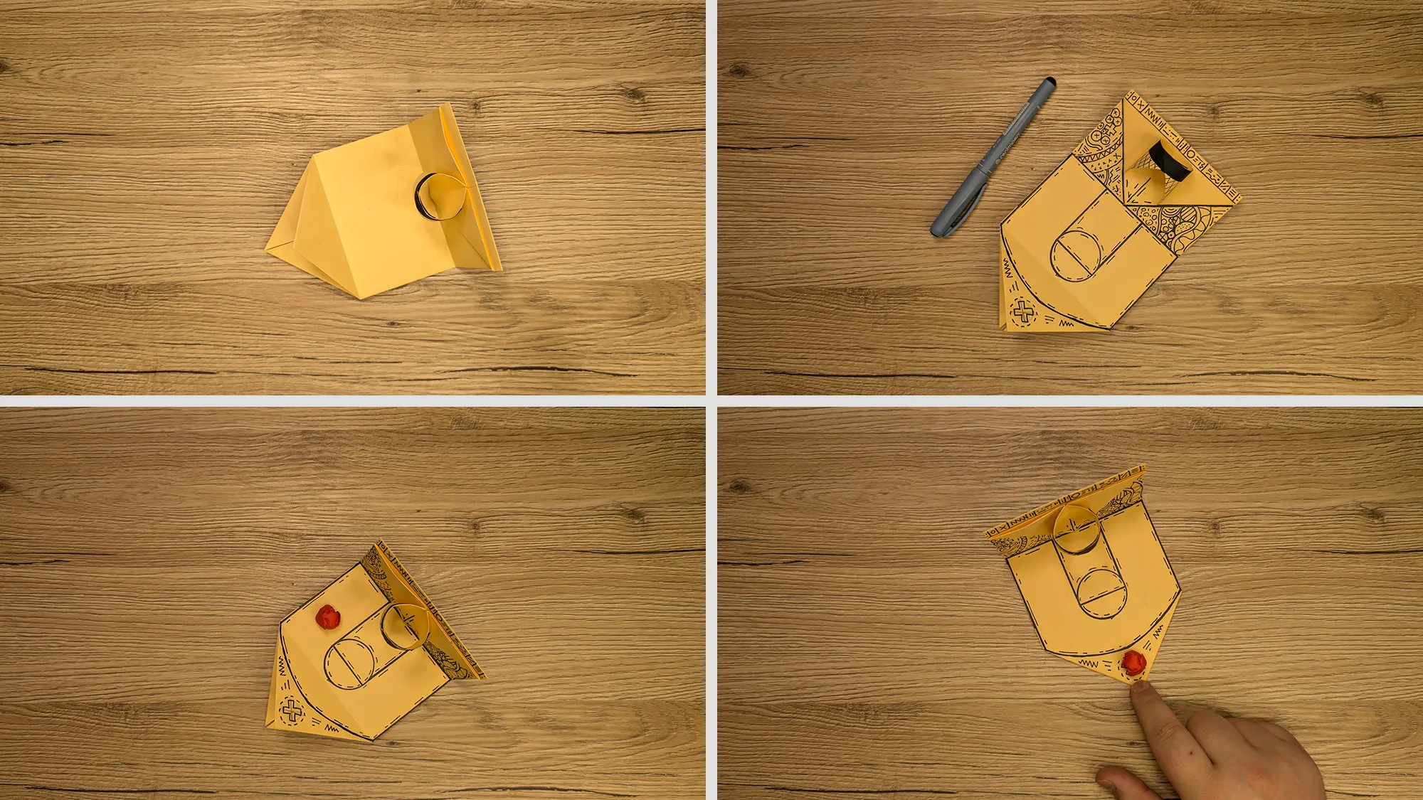 Origami korvpall: Juhend piltidega ja tekstikirjeldusega. Pilt 6