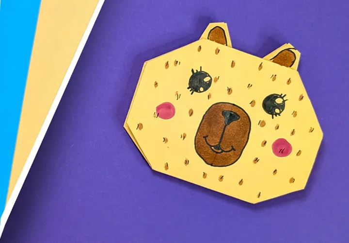 Origami Capivara - Instruções de dobragem com vídeo e fotos