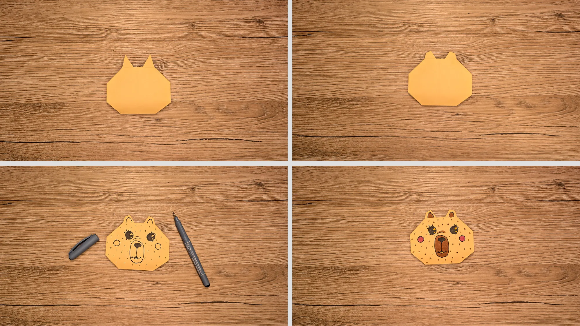 Origami Capybara: The instructions with photos and text description. The picture 7