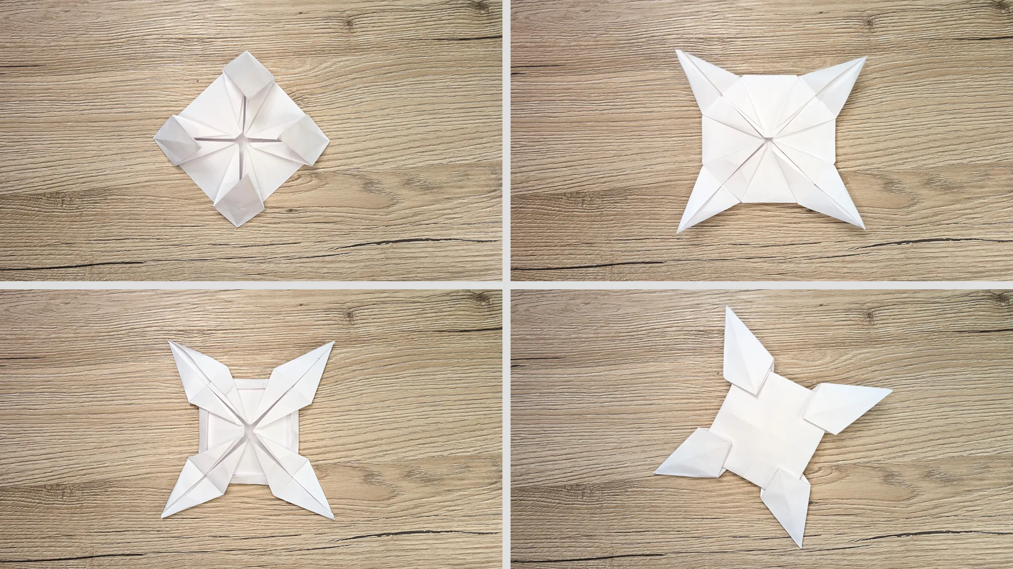 Origami Shuriken: Instrucțiuni paso-a-paso cu fotografii și descriere. Imaginea 4