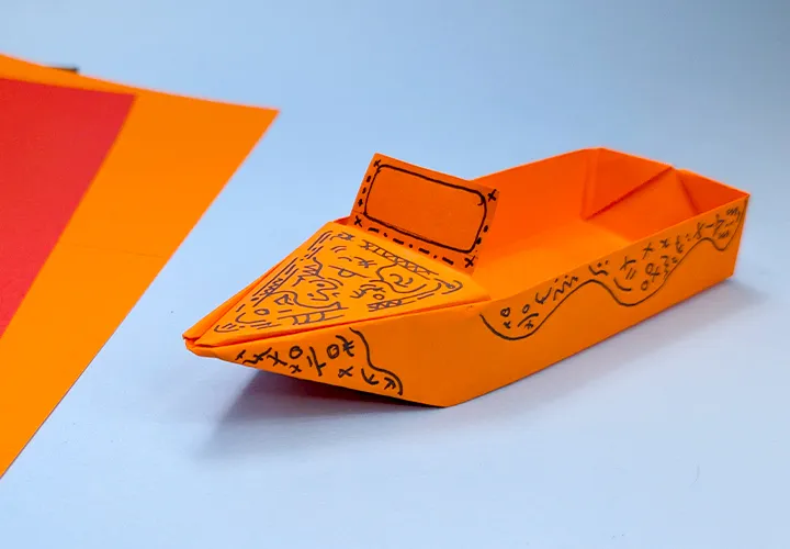 Barco a motor de origami: instruções com vídeo, fotos e descrição