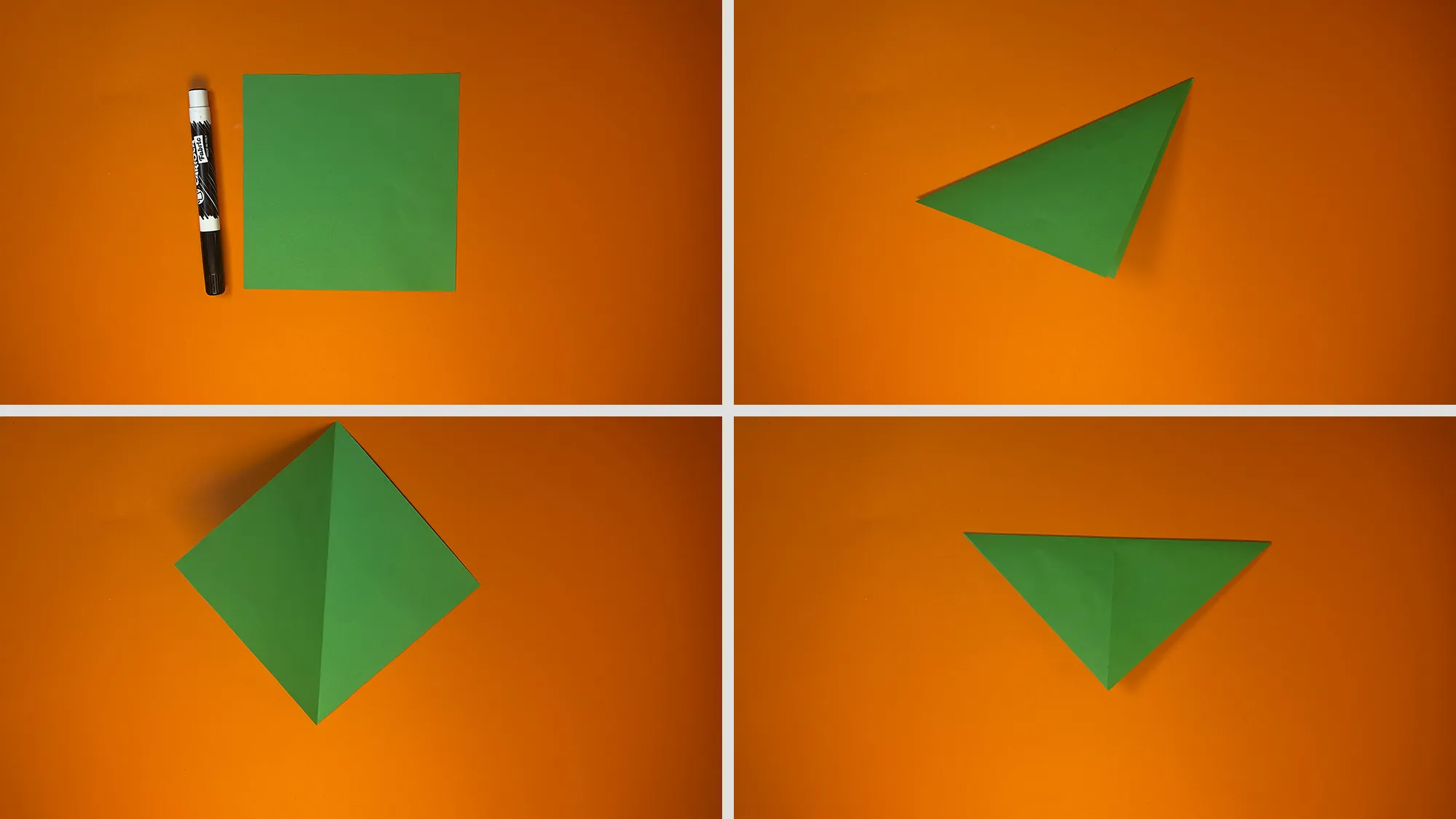 Origami kevadfrogs: Samm-sammult juhend fotode ja tekstikirjeldusega. Pilt 1