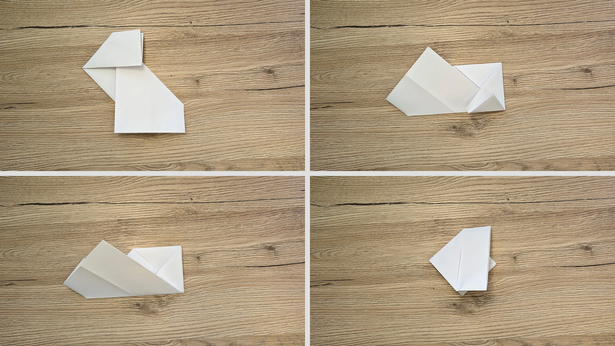 Ddakji origami - versioon 2: Juhised samm-sammult koos fotode ja tekstilise kirjeldusega. Pilt 3