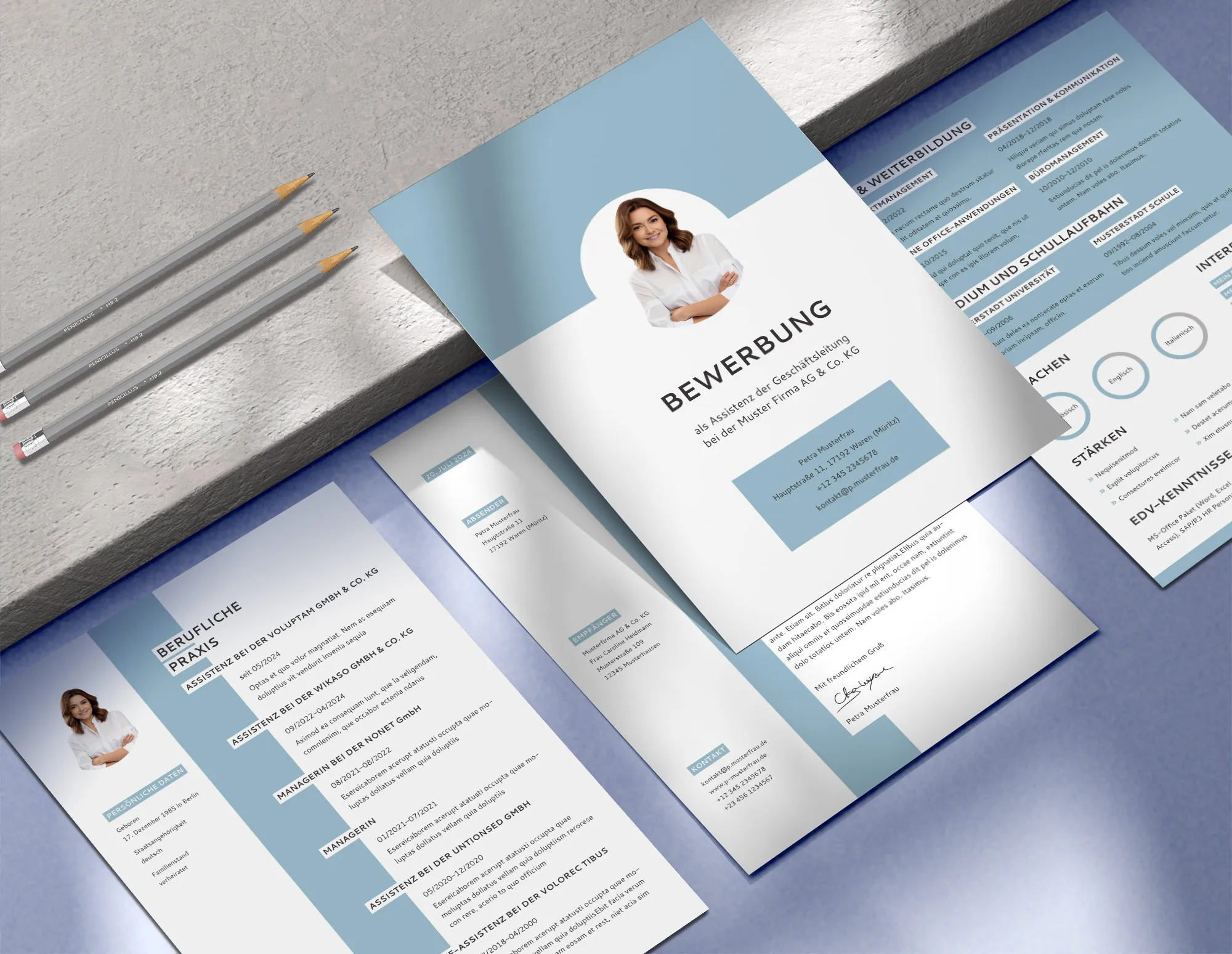 Receptionist application: cover letter and CV template to download