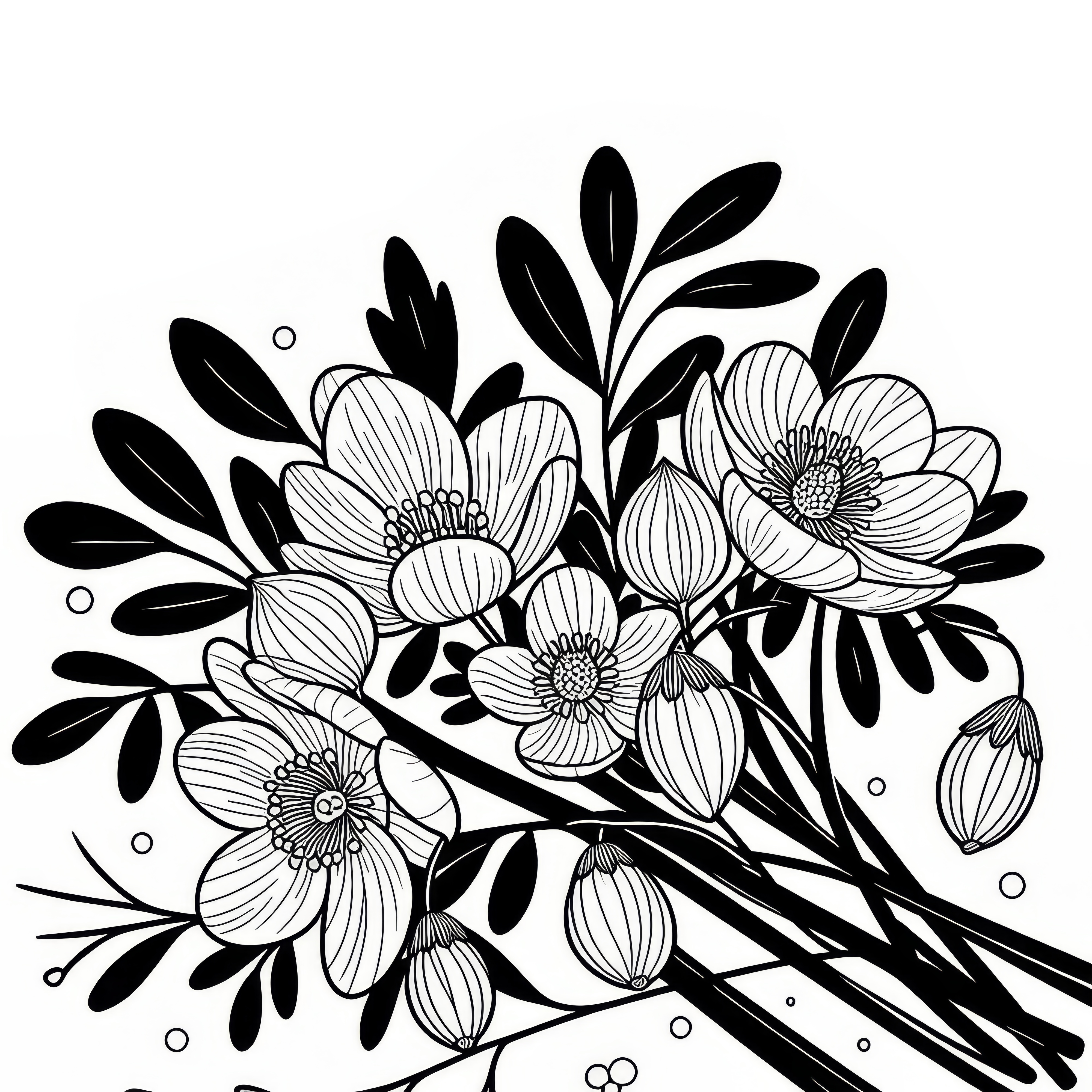 Winterling : Fleur de printemps à colorier