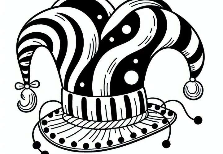 Maska šaša Karneval omaľovánka jednoduchá zadarmo Maska šaša Karneval omaľovánka jednoduchá zadarmo