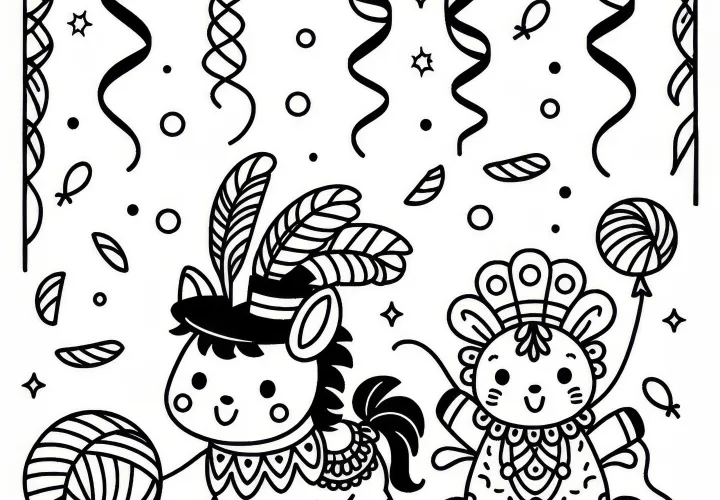 Lietajúce hady fašiangy omalovánka – Jednoduché a zadarmo Lietajúce hady fašiangy omalovánka – Jednoduché a zadarmo