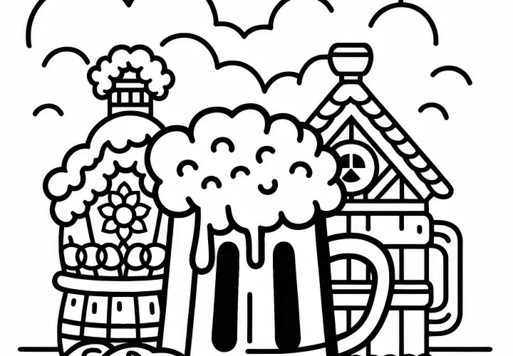 Söröskorsó habkoronával az Oktoberfestre mintaként (Ingyenes)