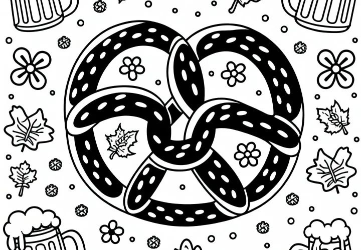 Perec színező sablon az Oktoberfest-re: egyszerűen ingyenesen letölthető