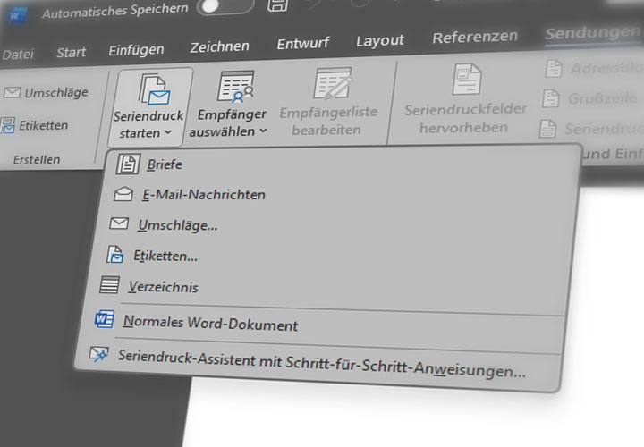 Mit Word einen Serienbrief erstellen: effizient & schnell