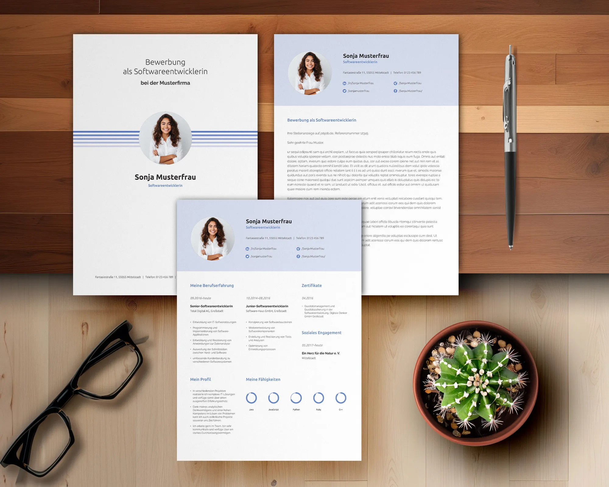 Application as a furniture, kitchen, and relocation service specialist: Template for cover letter and CV