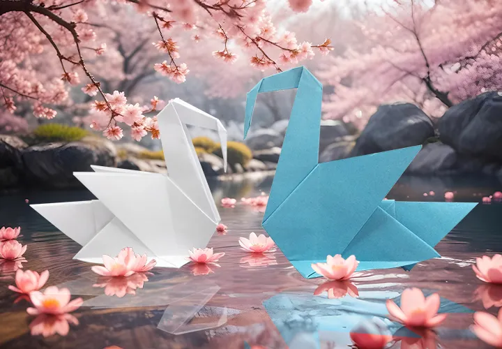 Origami Cisne: Instruções passo a passo para dobrar um cisne de papel