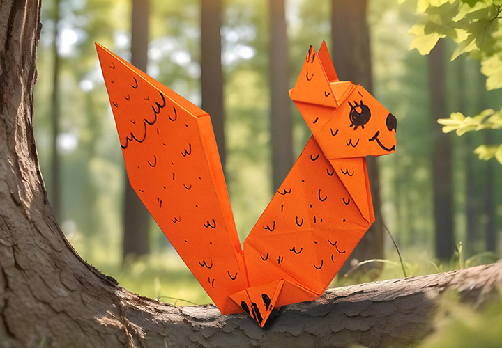 SES Creative Origami A Zig Zag Per Bambini, Crea 9 Animali Di Carta, Forbici E Colla Incluse