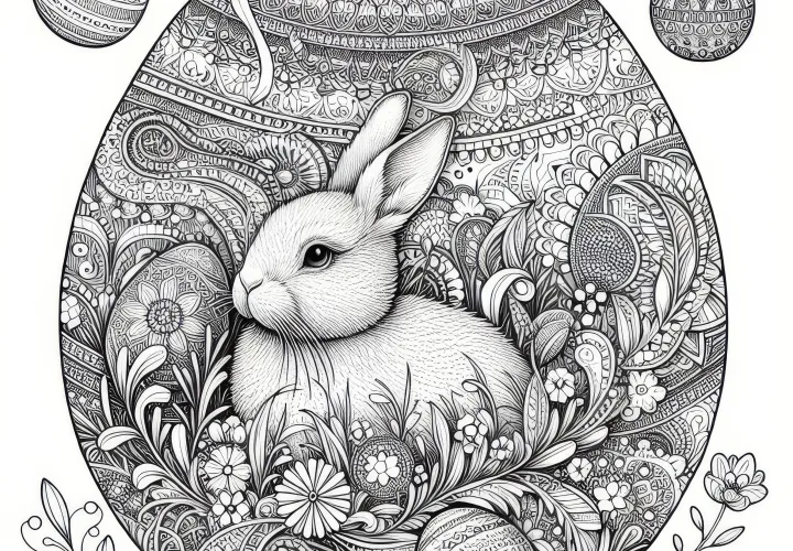 Mandala Velykų laikotarpiui kaip spalvinimo paveikslėlis, kurį galima atsisiųsti (nemokamai)