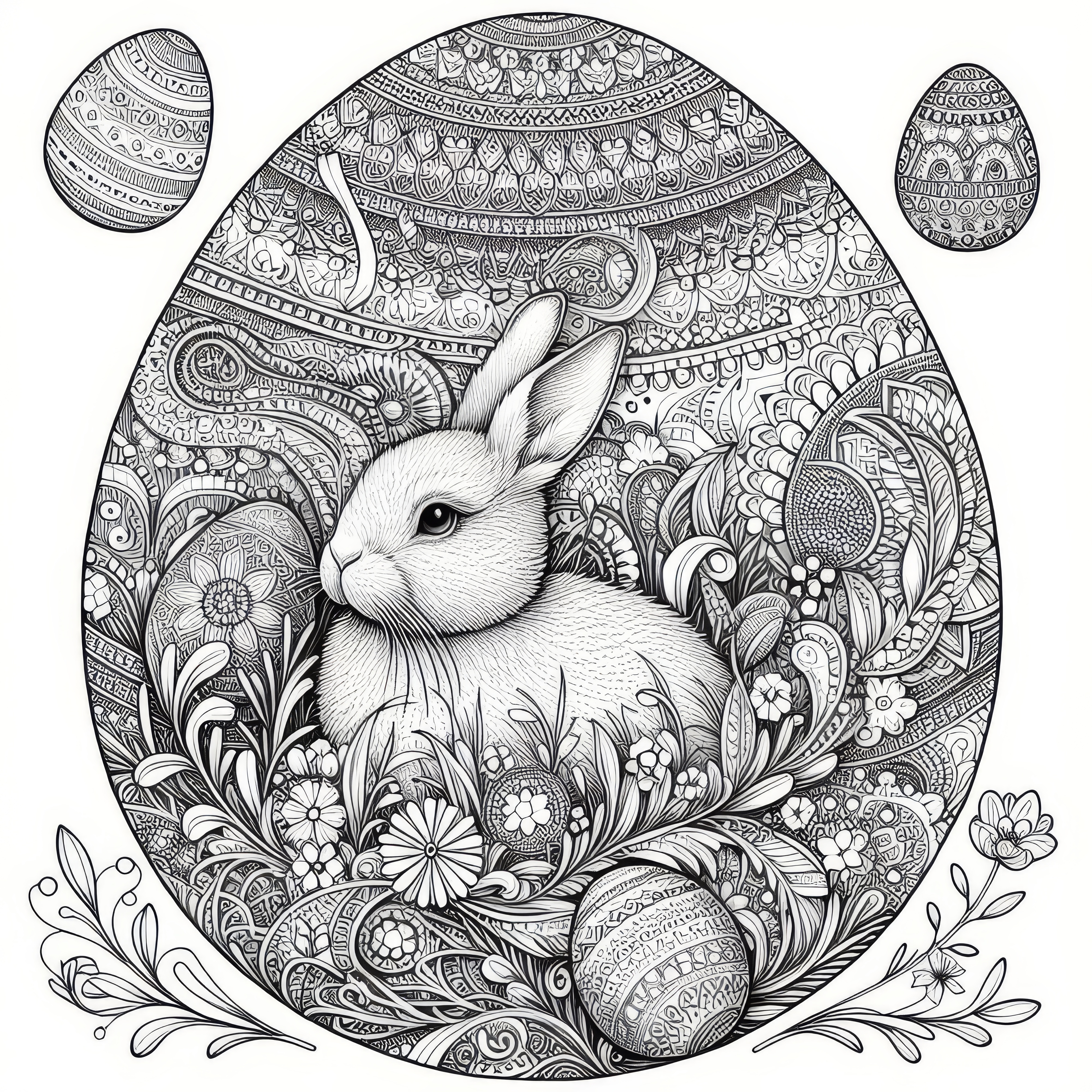 Mandala pre veľkonočný čas ako obrázok na vymaľovanie na stiahnutie (Zadarmo)