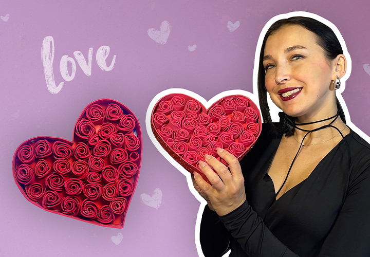 DIY papir-rosen hjerte: Smukt gave til den 8. marts eller gave til mors dag