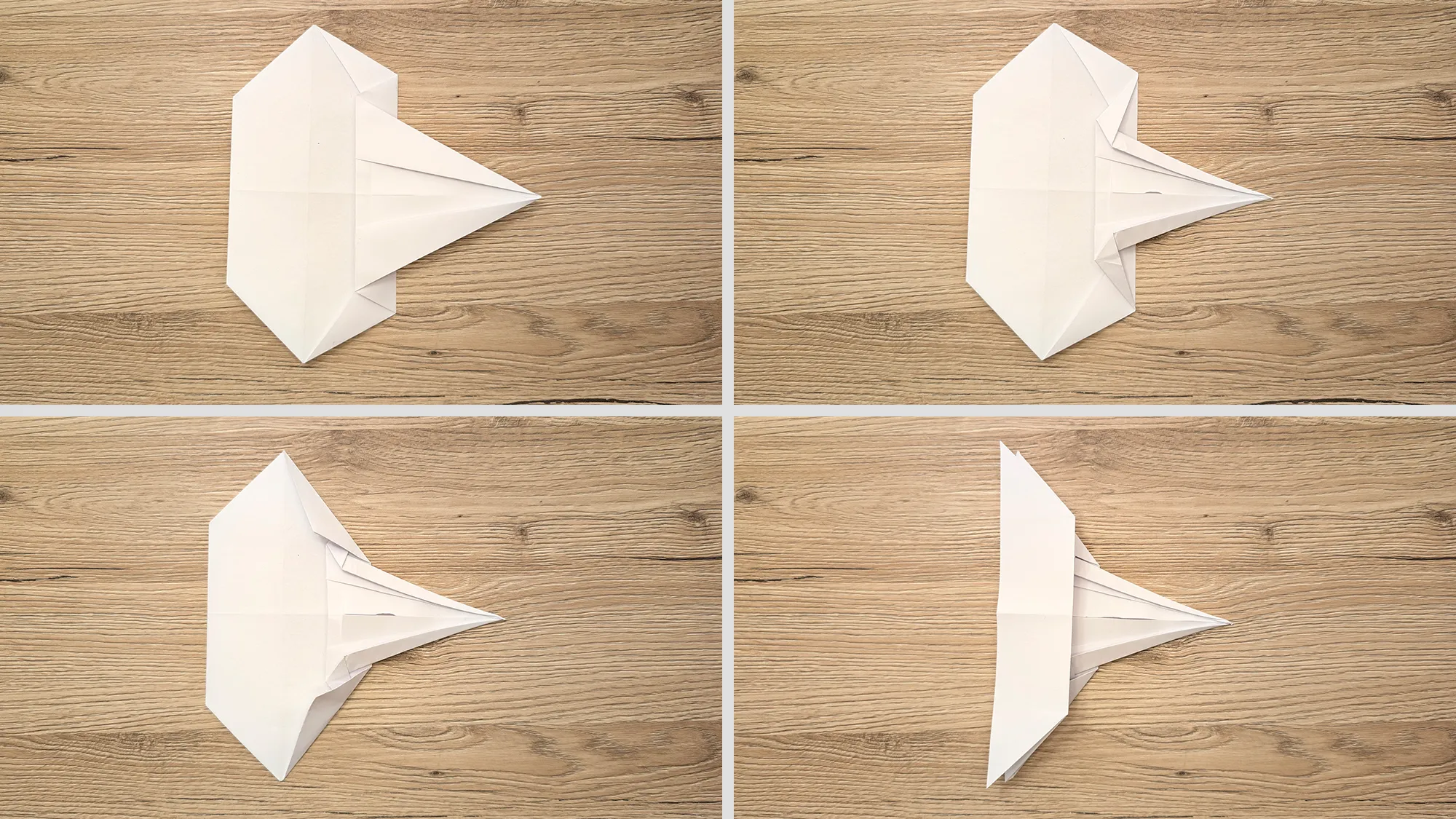 ✂️ Origami-Jet: vaihe vaiheelta -opas valokuvien ja kuvauksen kanssa. Kuva 4