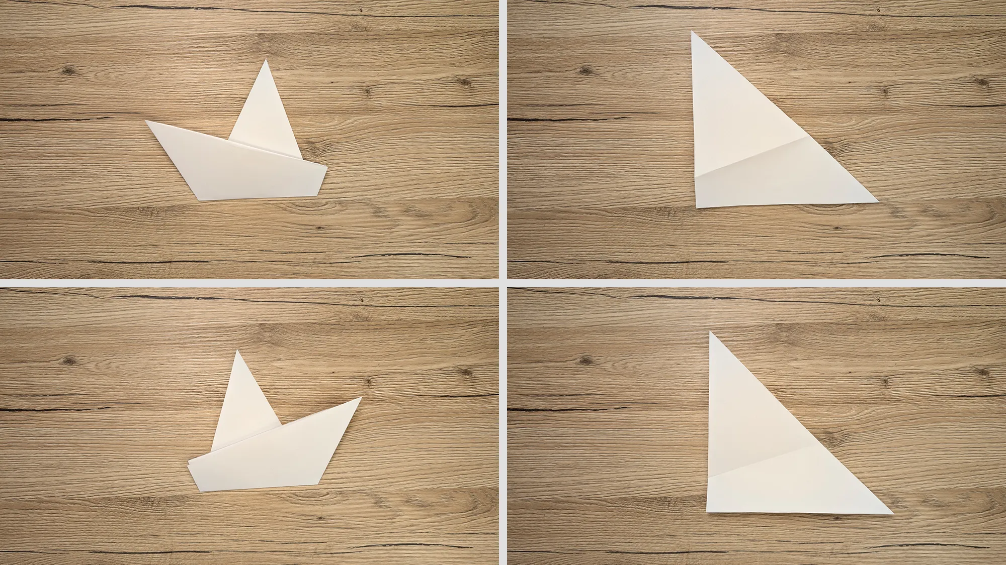 Origami jaht: juhend koos piltide ja tekstikirjeldustega. Pilt 3