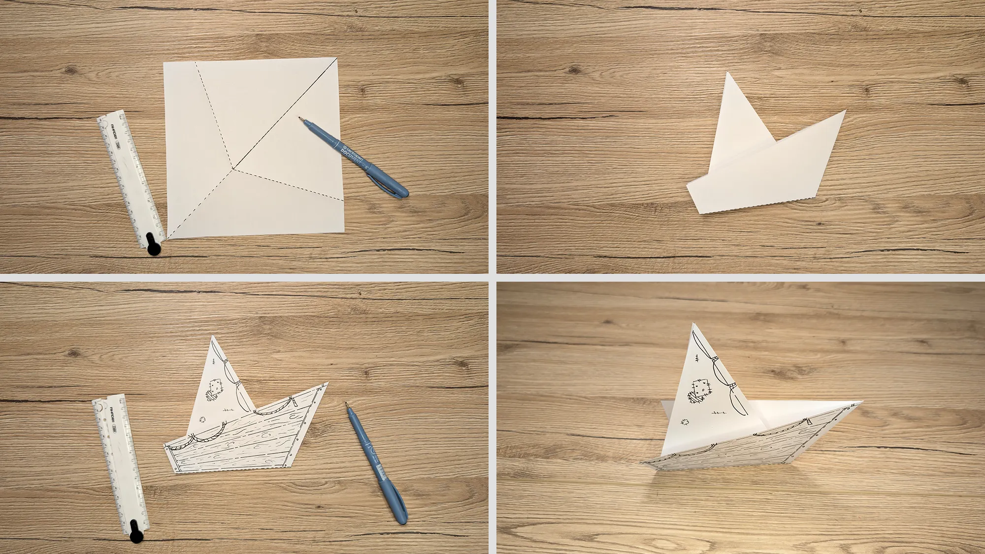 Origami jaht: juhend koos fotode ja tekstikirjeldusega. Pilt 4