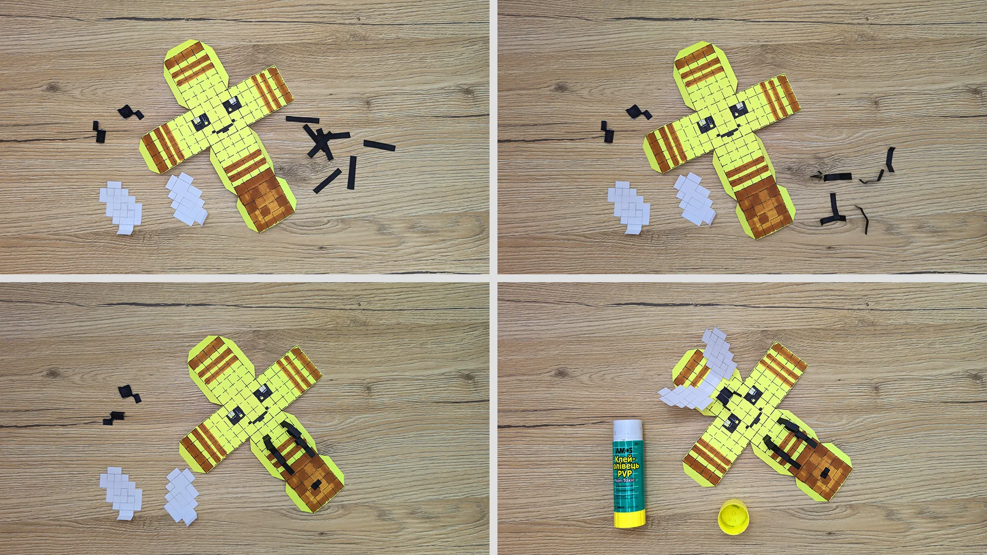 Minecraft Mehiläinen: Vaiheittainen ohje kuvilla ja selityksillä. Kuva 4