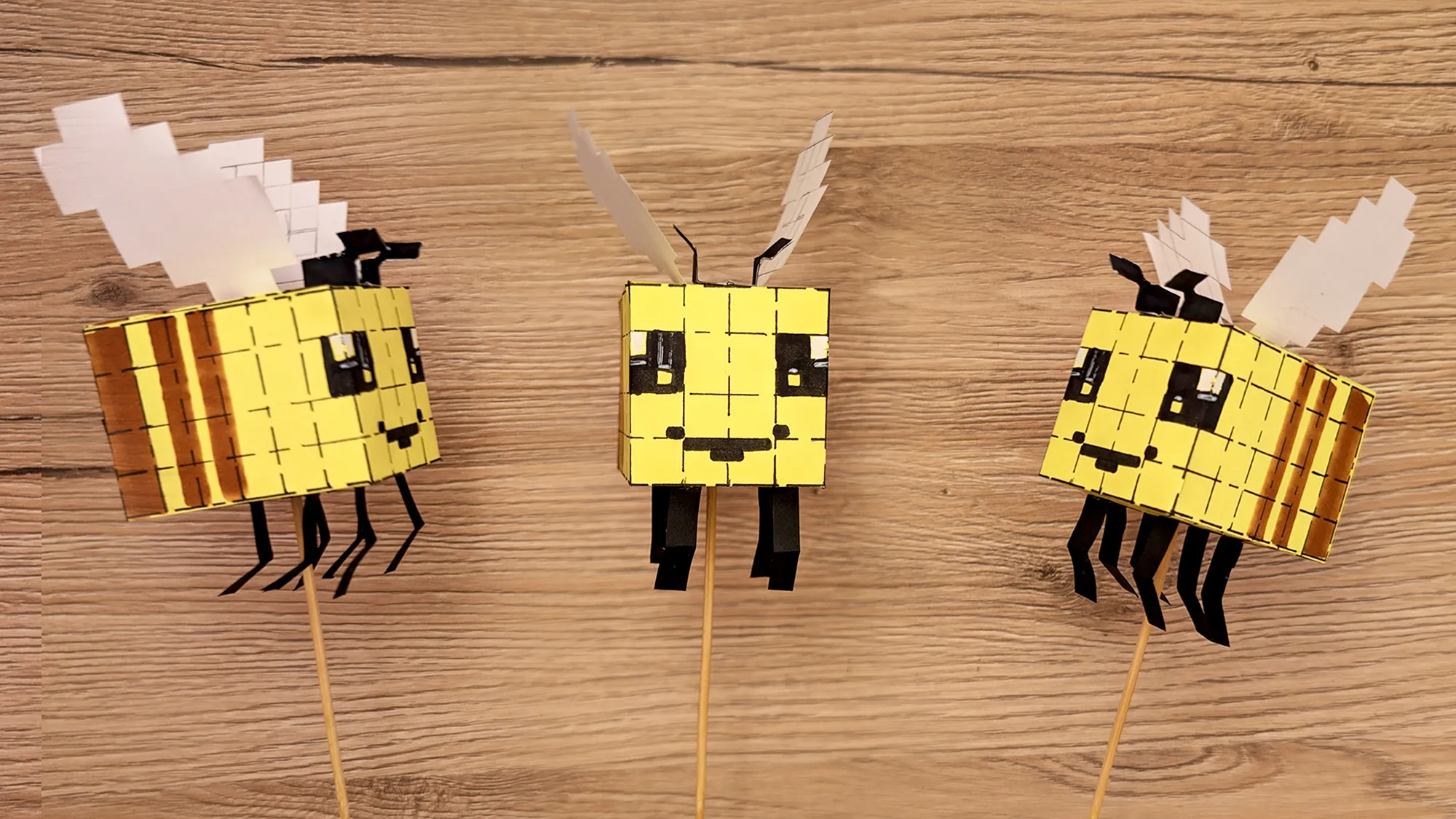 Minecraft Mehiläinen: Askeltaitto ohjeita kuvilla ja selityksillä. Kuvassa 6