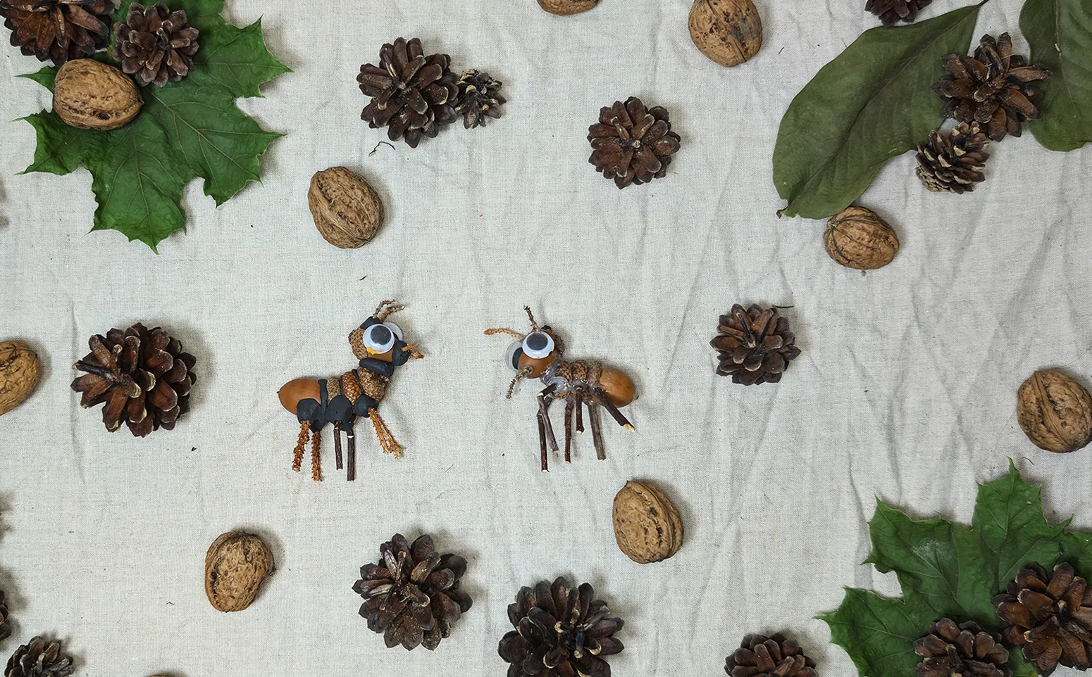 Step 7: Complete the crafting: eyes for the ant