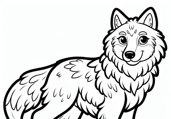 Wolf coloring page for download (free) Wolf coloring page for download (Free)