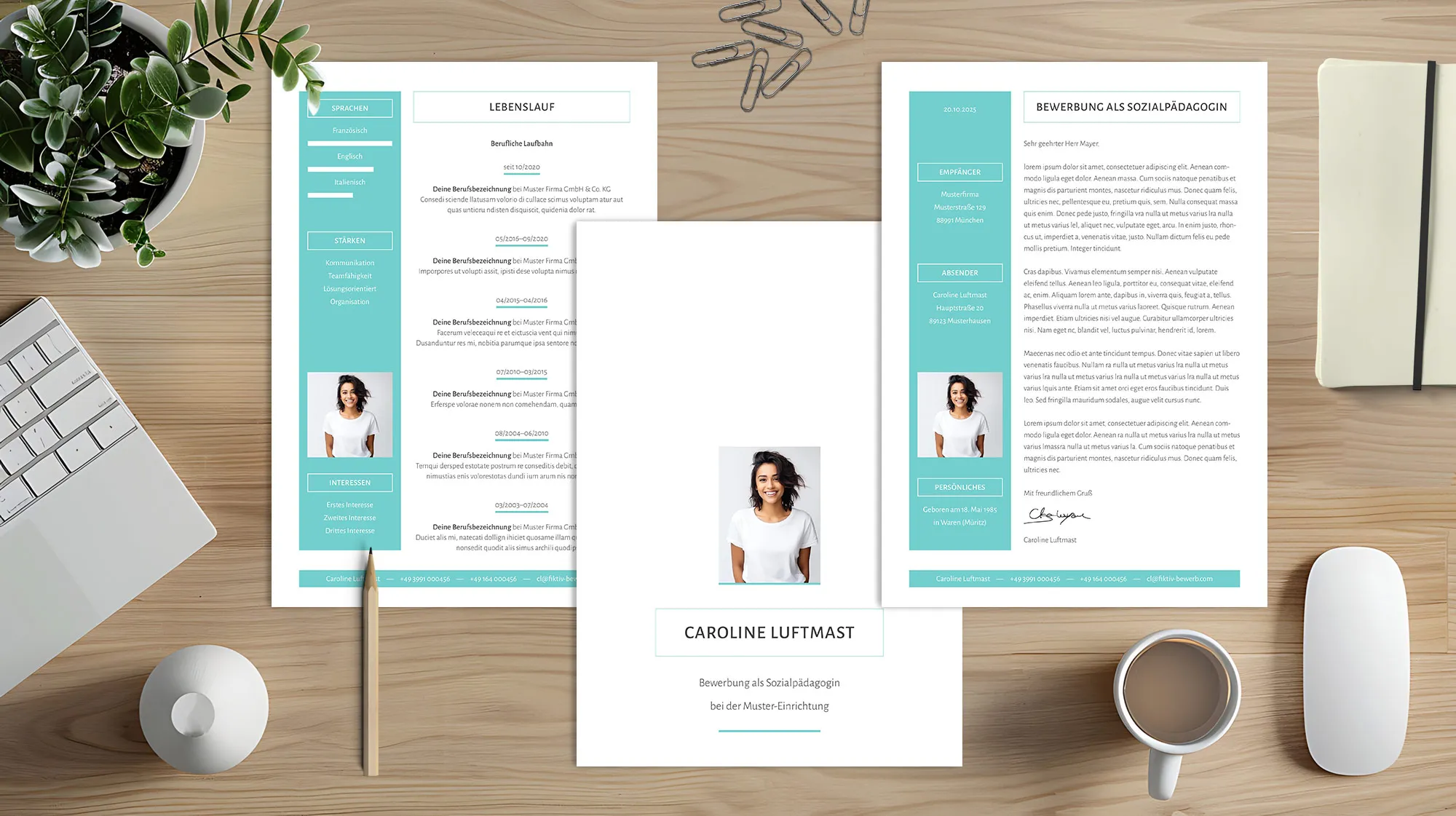 Candidatura como designer de fotos: Modelo para currículo e carta de apresentação.