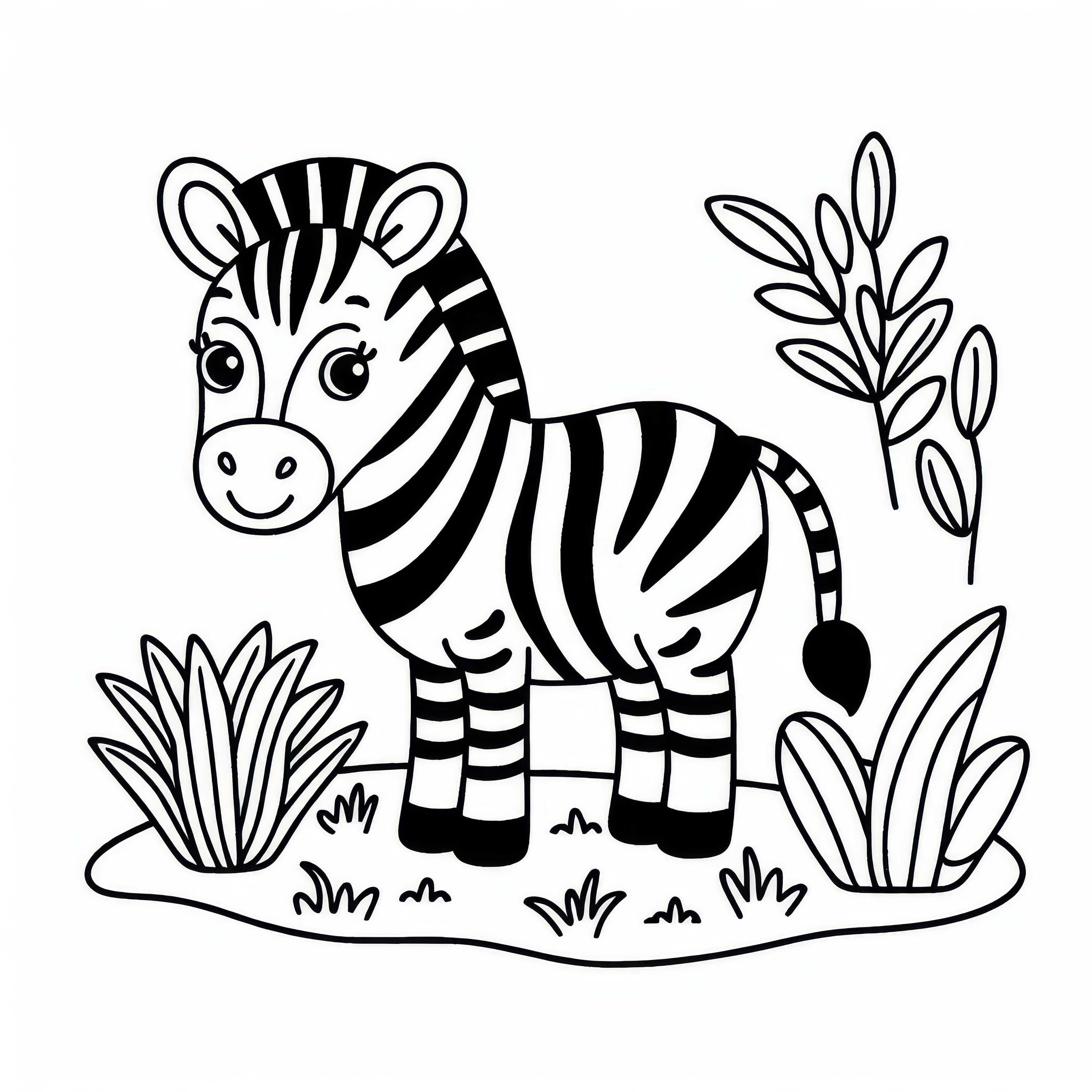 Zebra jako obrazek do kolorowania do pobrania (za darmo)