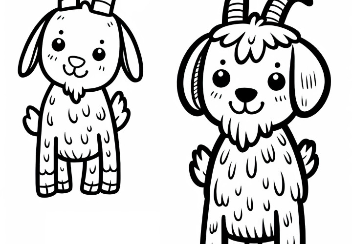 Plantilla de dibujo de cabra: Sencilla y gratuita para descargar Plantilla de dibujo de cabra: Simple y gratis para descargar