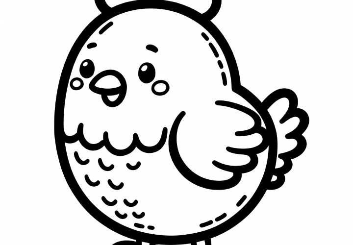 Plantilla de dibujo de gallina para descargar (Gratis) Plantilla para colorear de pollo para descargar (Gratis)