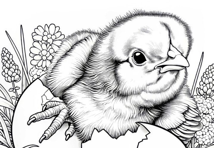Los pollitos salen del huevo: Plantilla de dibujo detallada (Gratis) El pollito sale del huevo: Plantilla de dibujo detallada (Gratis)