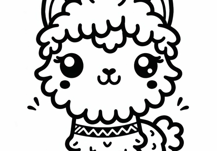 Modelo de desenho de lhama para download (Gratuito) Desenho de lhama para baixar (Gratuito)