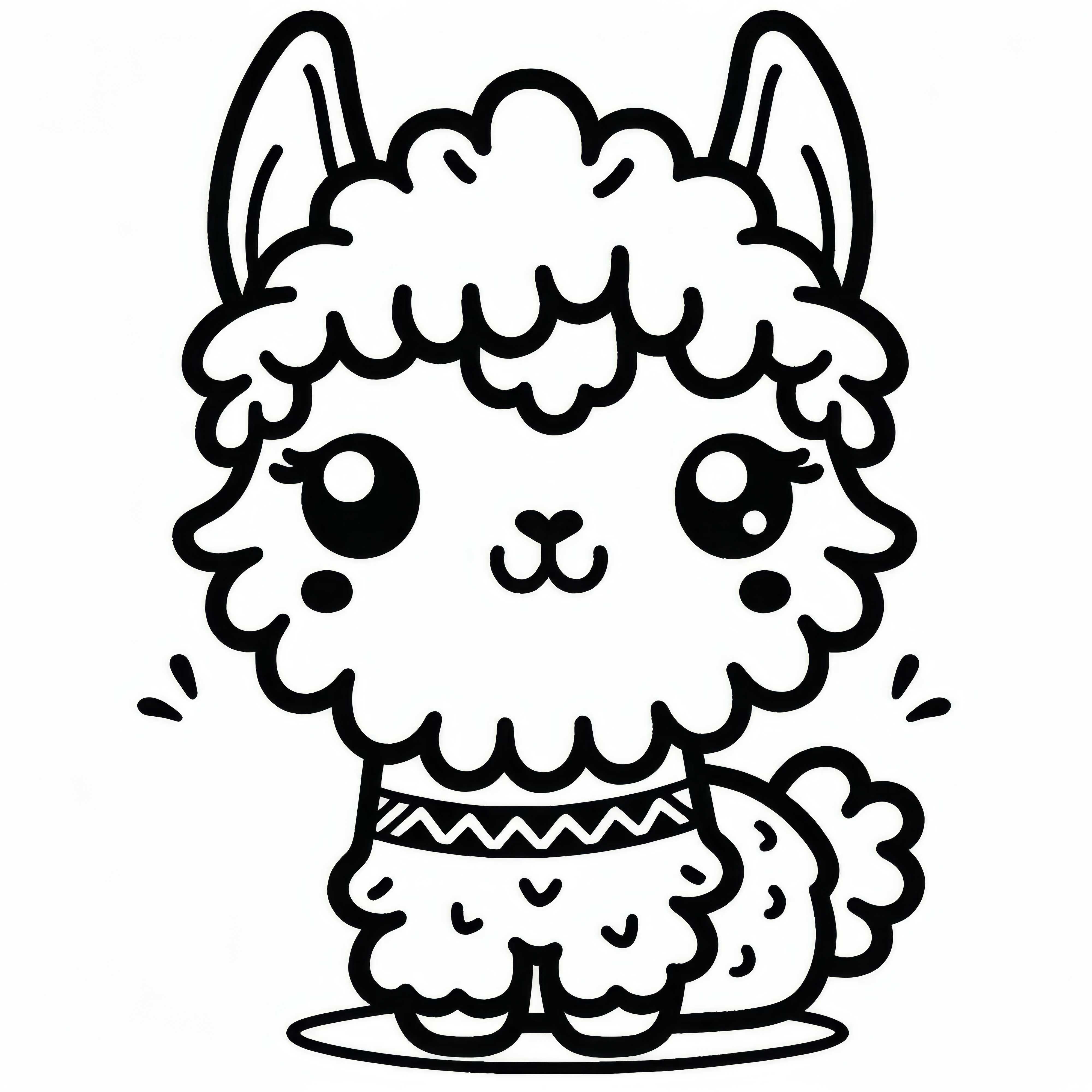 Desenho de lhama para baixar (Grátis)