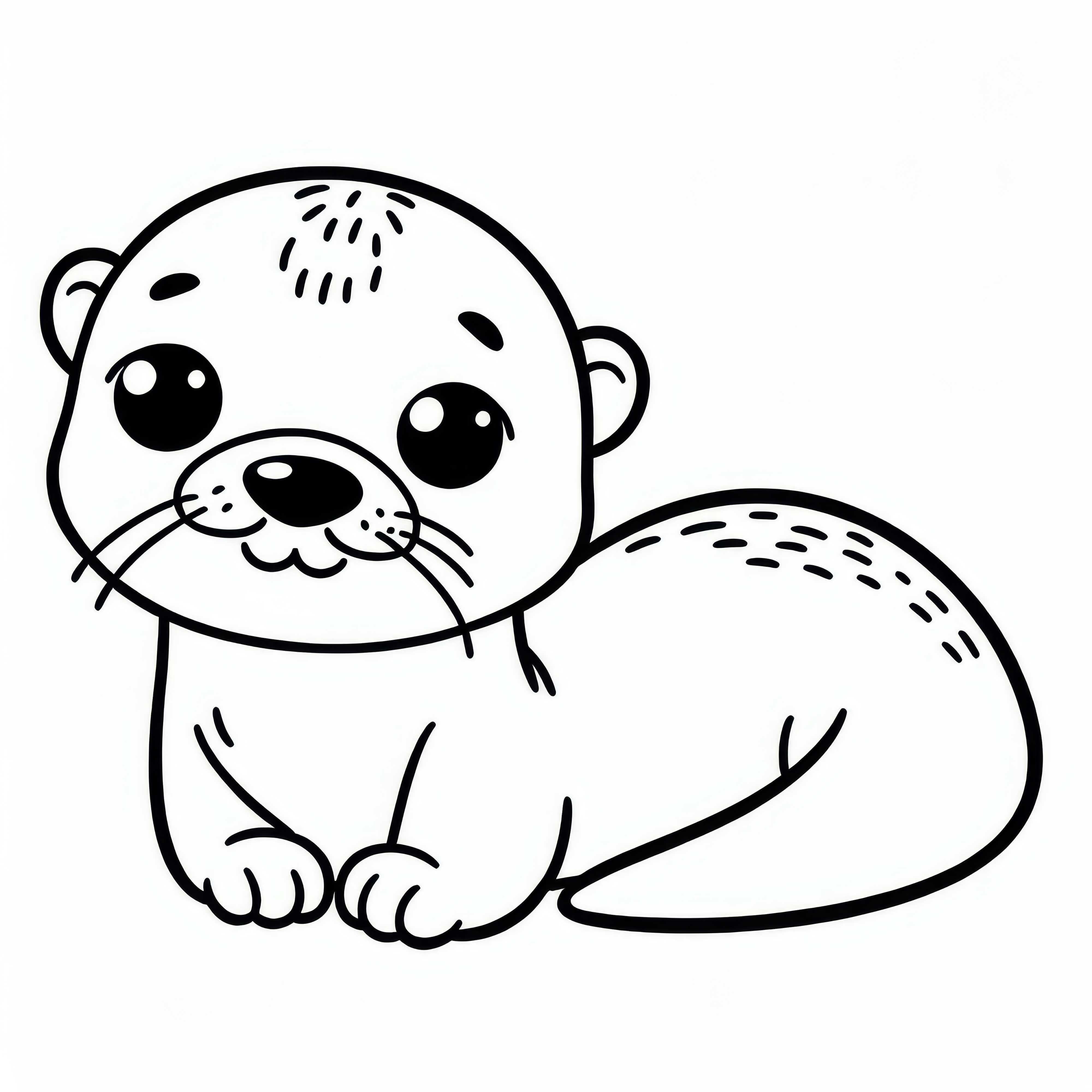 Desenho para colorir de lontra para download (grátis)