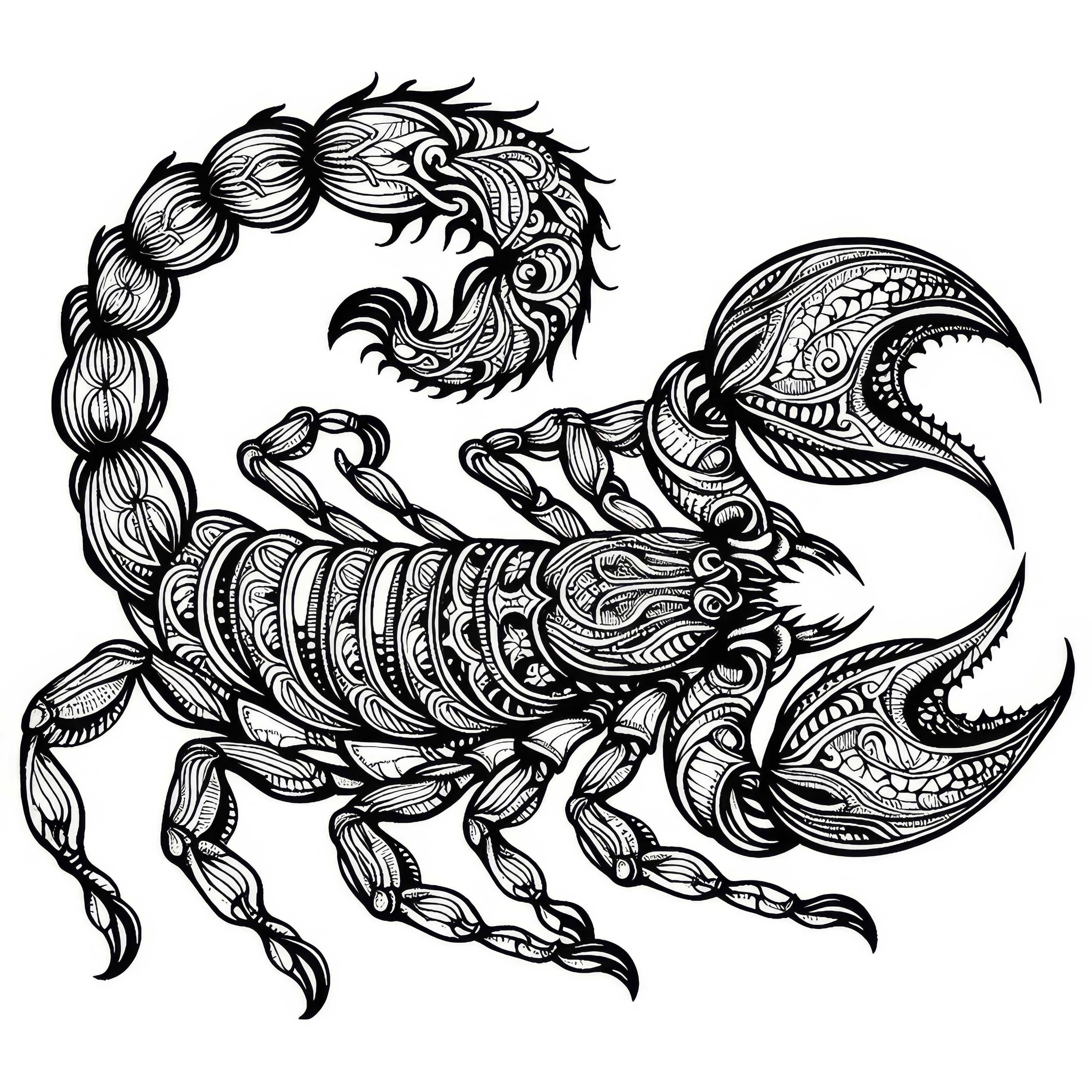 Desenho de Escorpião para Colorir: Gratuito para Download