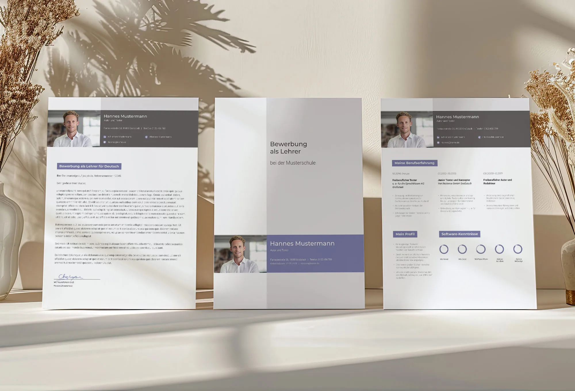 Application as managing director: template for cover letter and CV