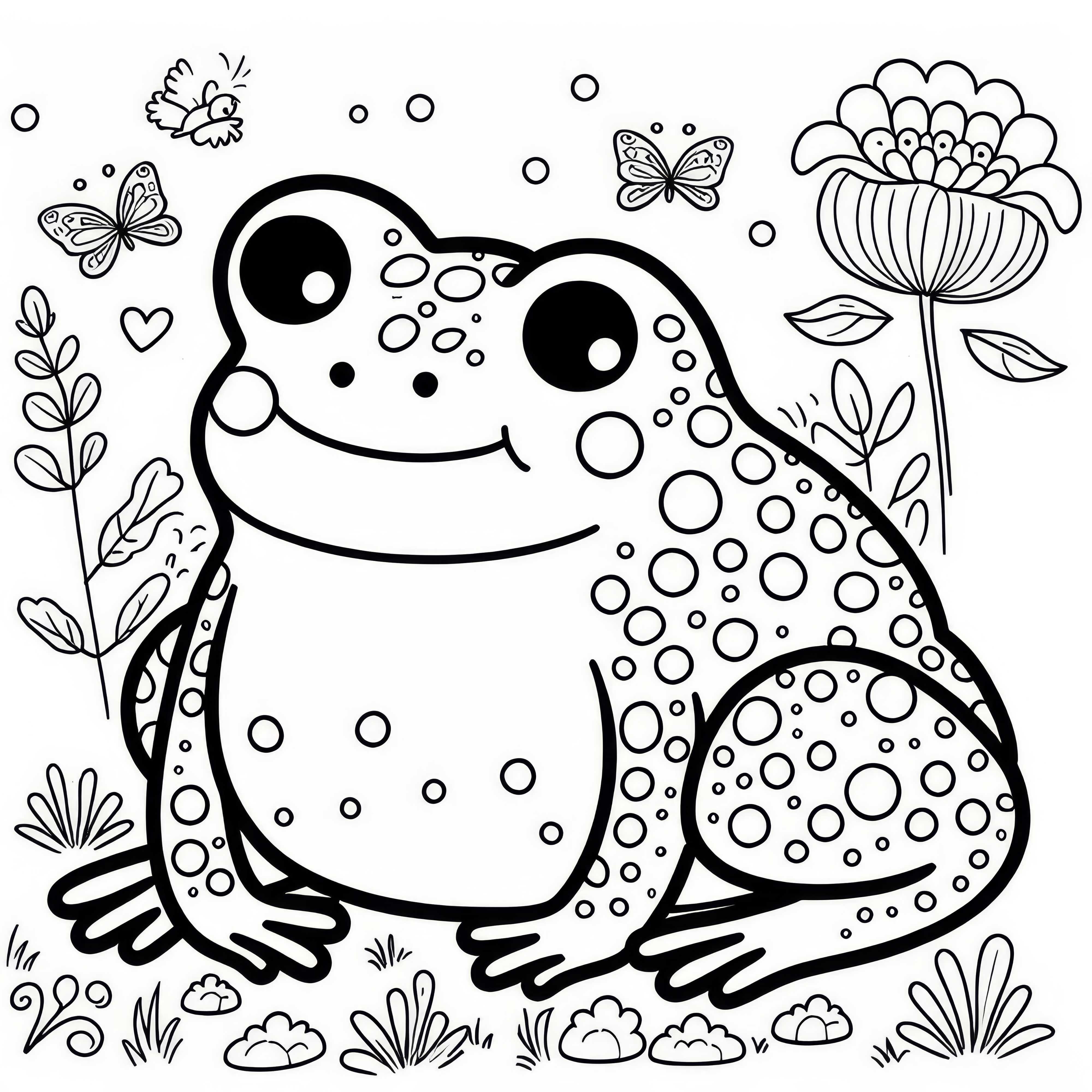 Plantilla de dibujo de sapo para descargar (Gratis)