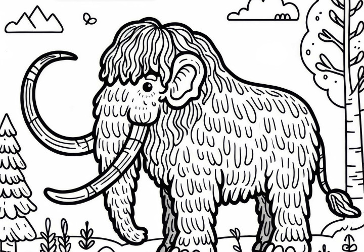 Mamut Boyama Sayfası İndir (Ücretsiz)