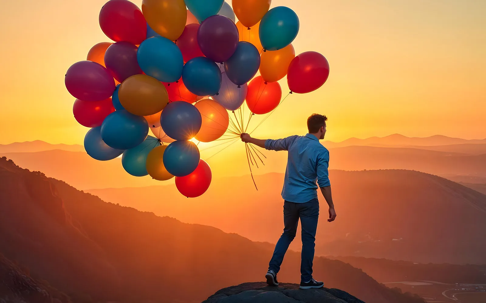Kreative Geburtstagsgrüße für Männer mit Luftballons