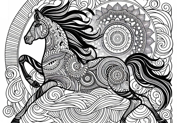 Kone Mandala vyfarbenie zadarmo