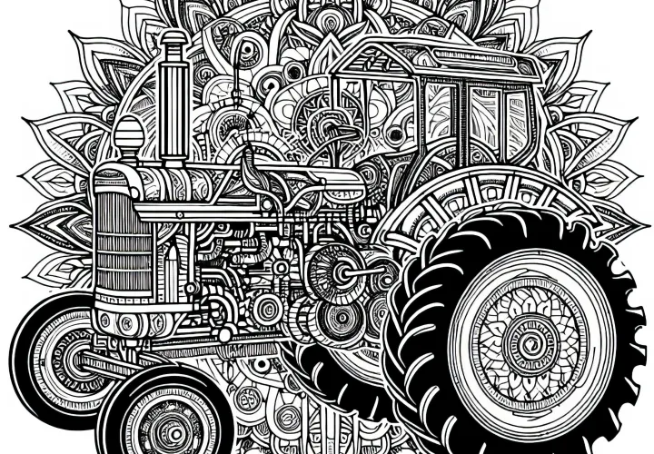 Traktor Mandala Vymaľovánka Zadarmo