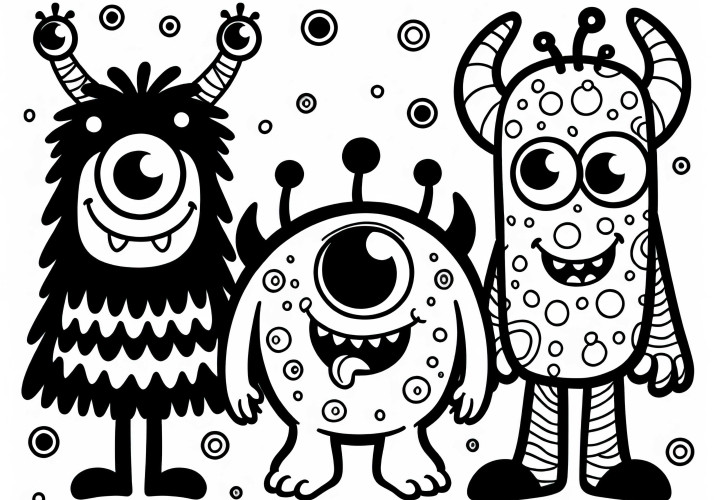 Monster Ausmalbild (Kostenlos)