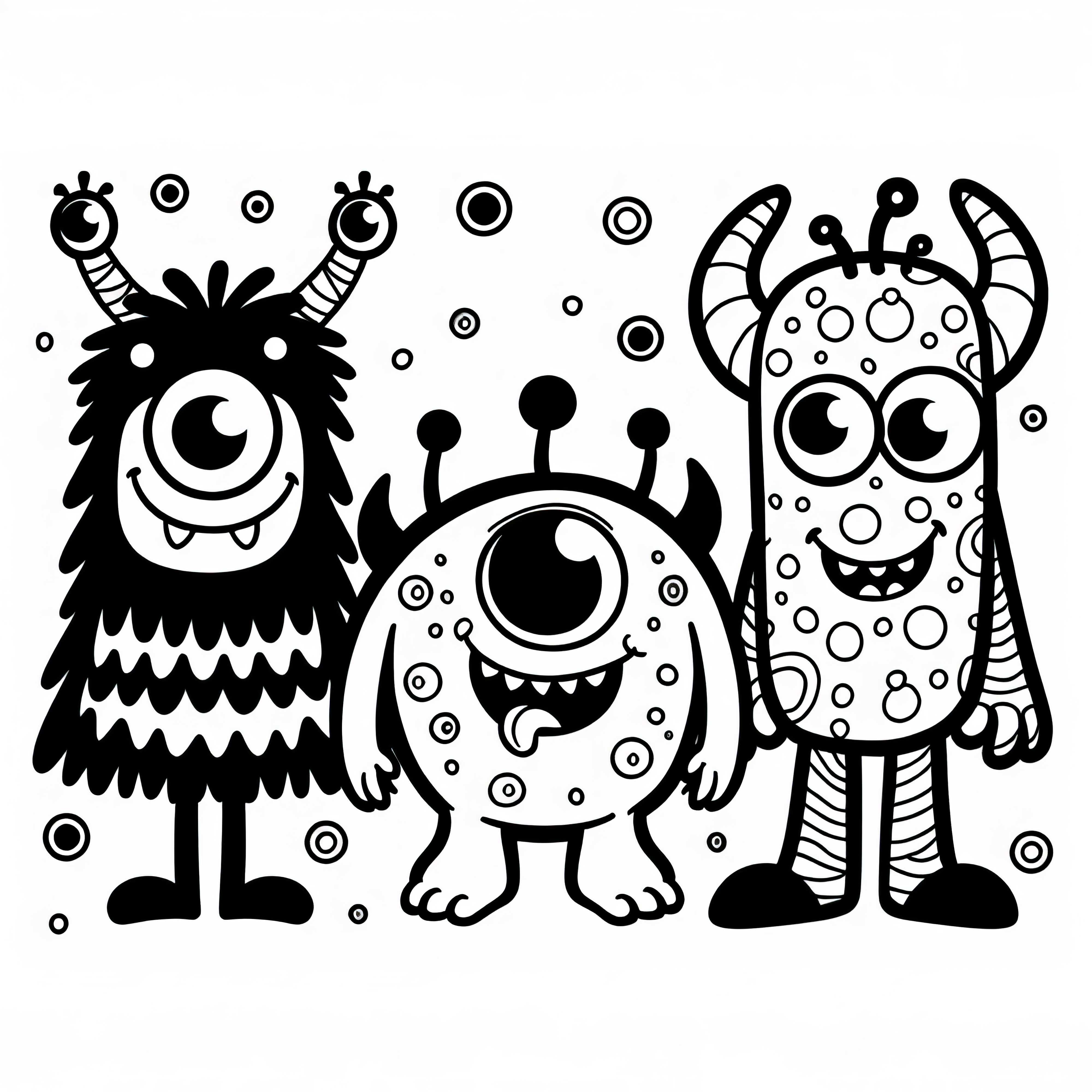 Monster Ausmalbild (Kostenlos)