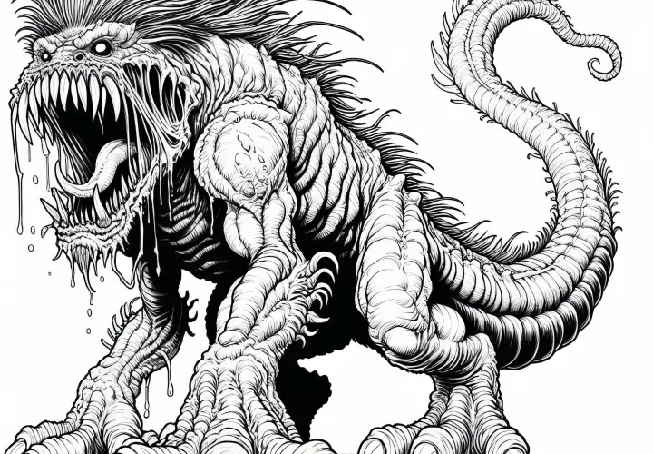 Monster omaľovávka: Detailná na stiahnutie (Zadarmo)