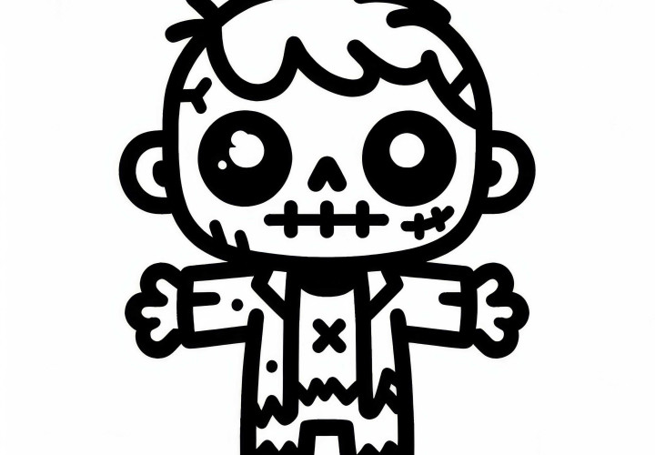 Plantilla para colorear de zombie para descargar (gratis) Plantilla para colorear de zombie para descargar (gratis)