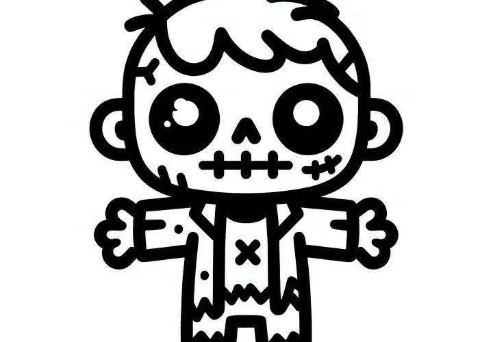 Zombie omaľovánka na stiahnutie (zadarmo)