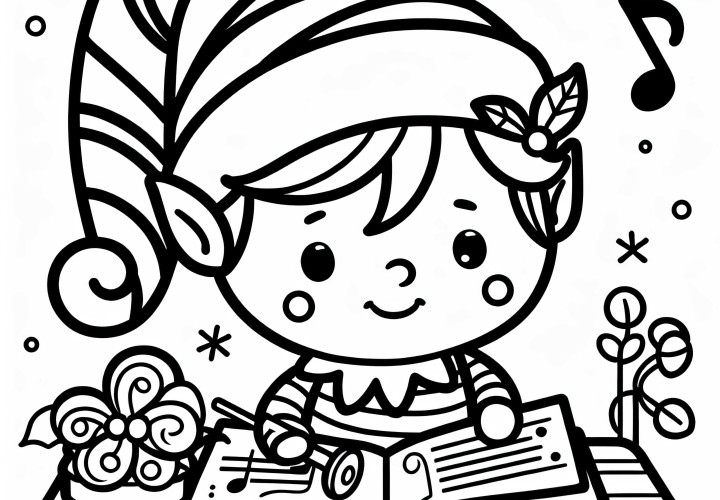 Bir elf boyama sayfası: Ücretsiz indirme Bir elfin boyama sayfası: Ücretsiz indirme