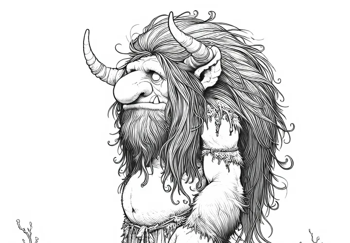 Troll vymaľovánka: Detailná a zadarmo na stiahnutie