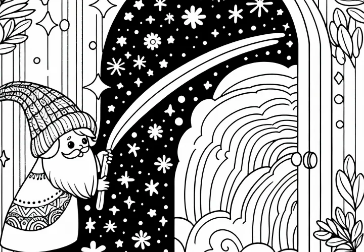 Sandman otvára magické dvere do sveta snov: Bezplatná farbička